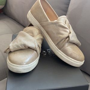 Vince Camuto Barita sparkle suede sneakers